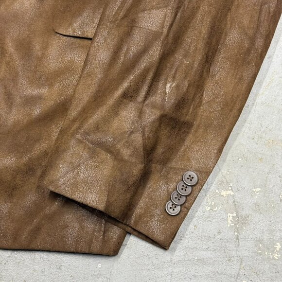 Custom Tailored Coppley Suede Style Blazer Brown Bocelli Sport Coat 46L - Picture 4 of 11
